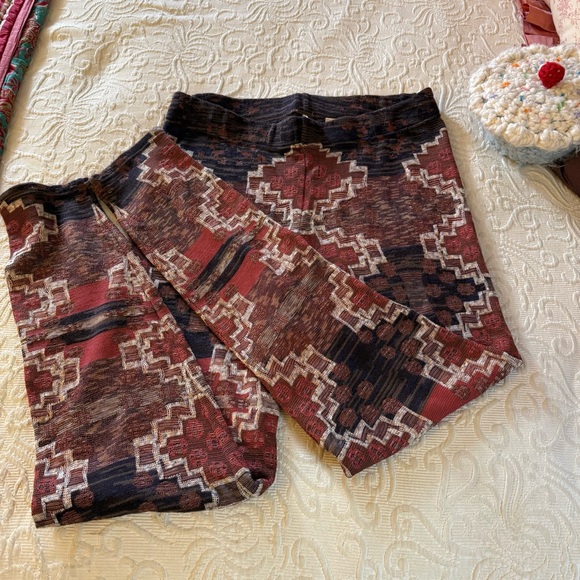 Free People Byzantine Print Knit Sweater Pants Leggings - Picture 3 of 6